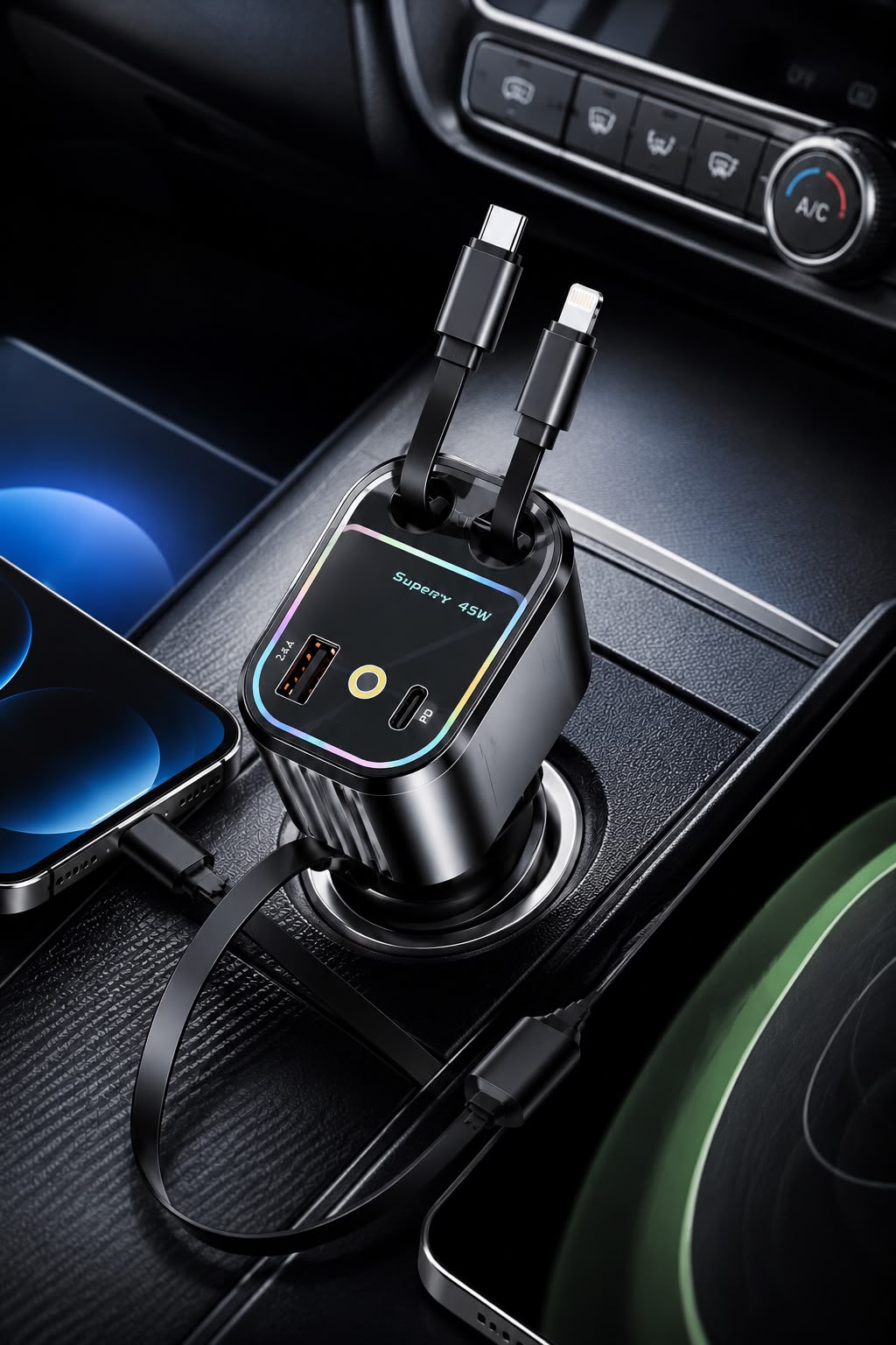 TurboChargePro 4 em 1 - Carregador Automóvel