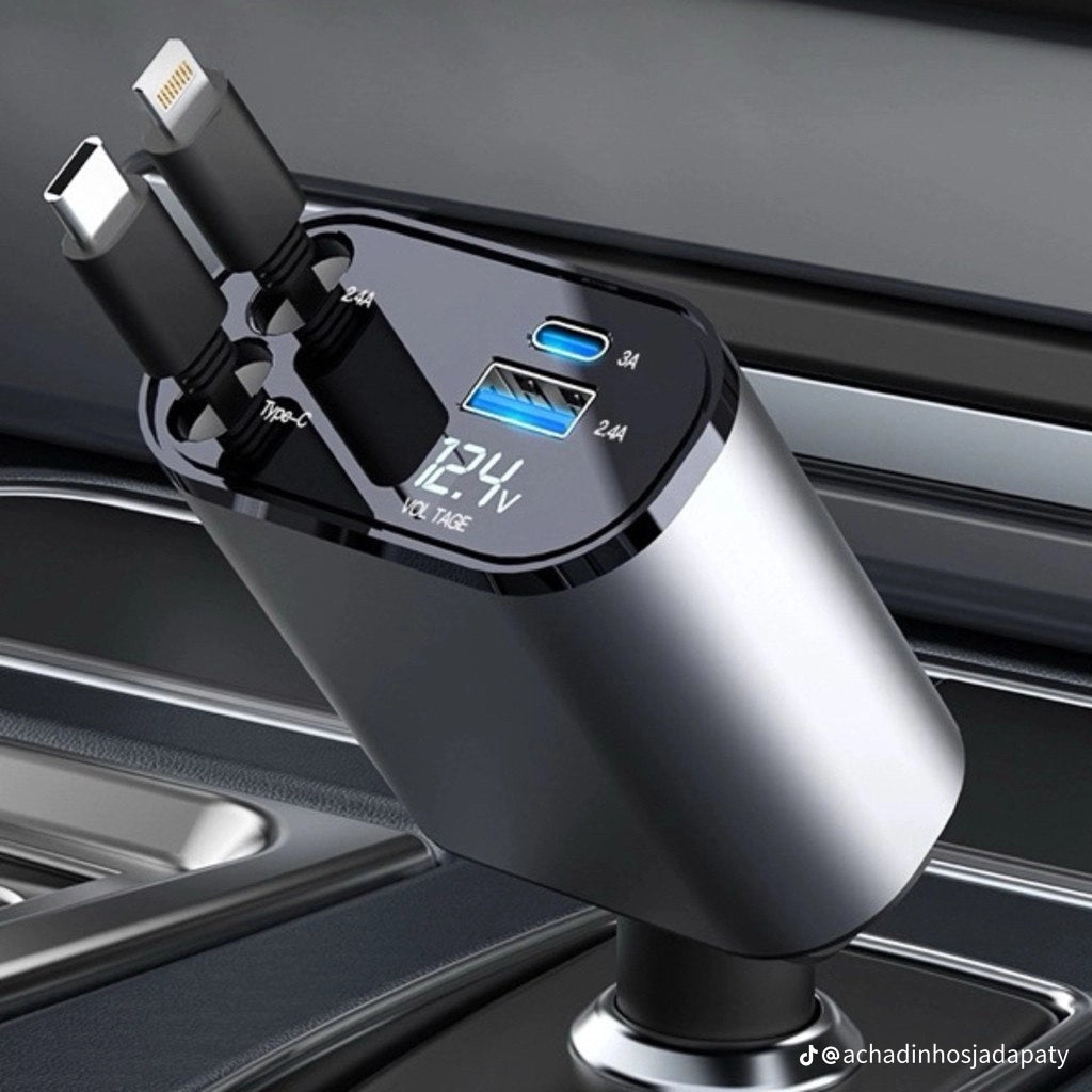 TurboCharge Pro - Carregador Automóvel Inteligente de Carregamento Rápido